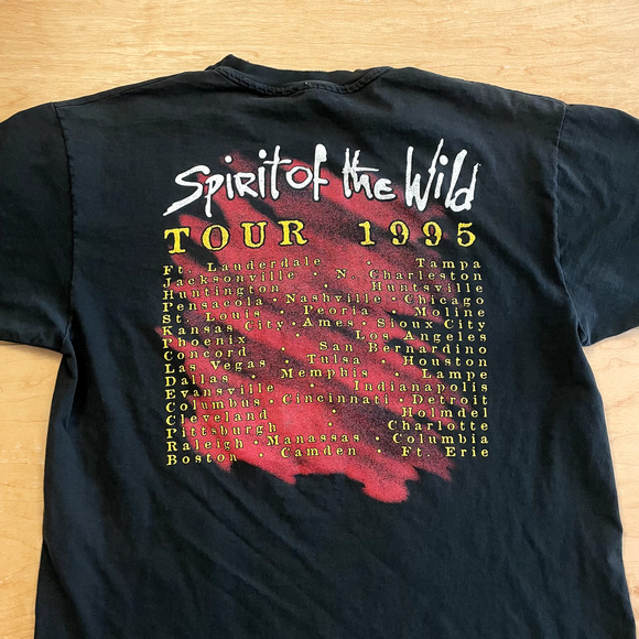 Vintage 90's Ted Nugent Guitar Music Black XL Short Sleeve VTG T-Shirt - Picture 3 of 13